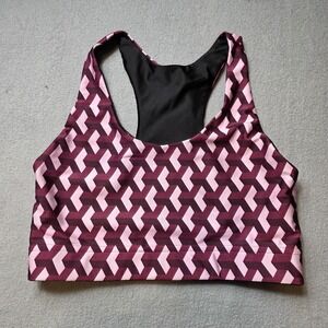 Terez‎ Sports Bra Small Multicolor Geometric Racerback Stretch Print